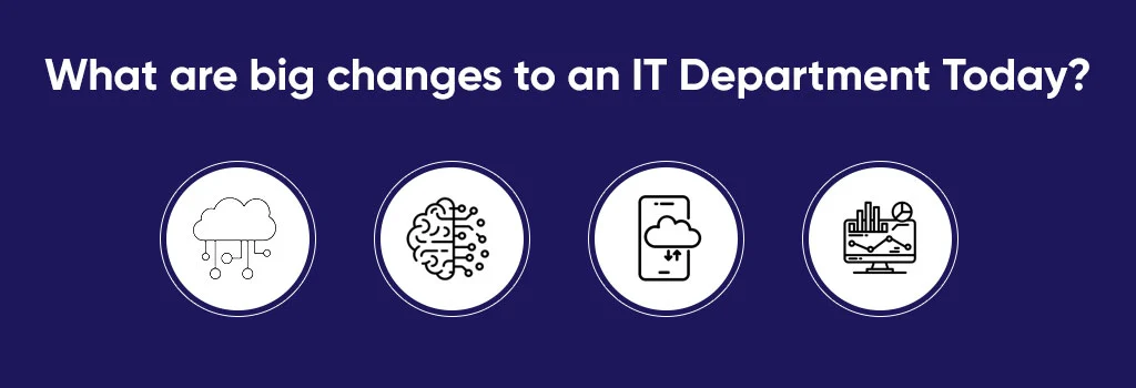 What are big changes to an IT Department Today