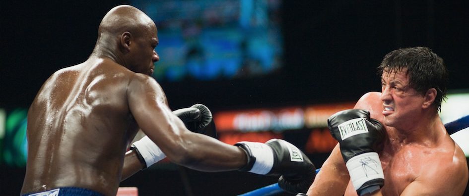 Rocky avoiding a punch from Mason Dixon