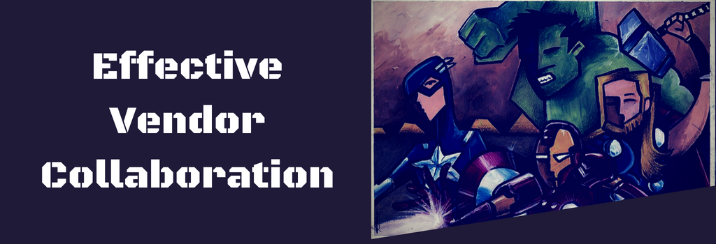 Effective web development vendor collaboration with Avengers banner
