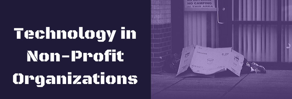 Banner that says technology In non-profit organizations