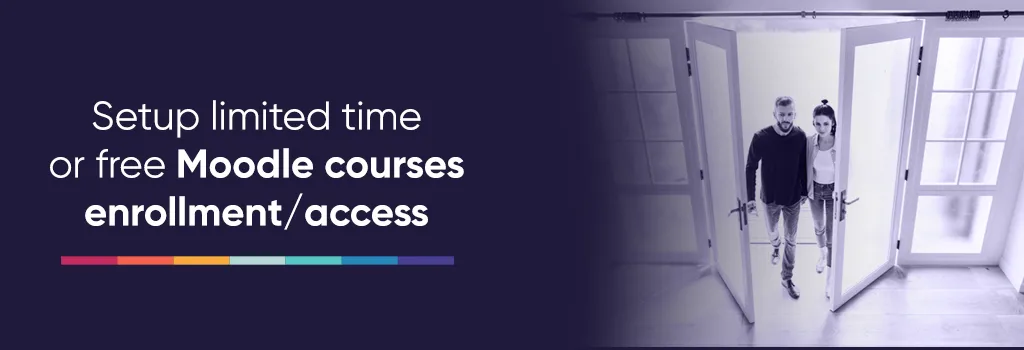 Couple entering into the house for sale viewing - Moodle course enrollment/access
