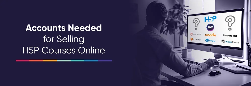 Person looking at the computer screen - Can I sell H5P courses?