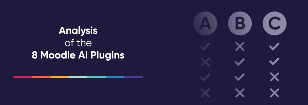 Comparative Analysis of the 8 Moodle Ai Plugins