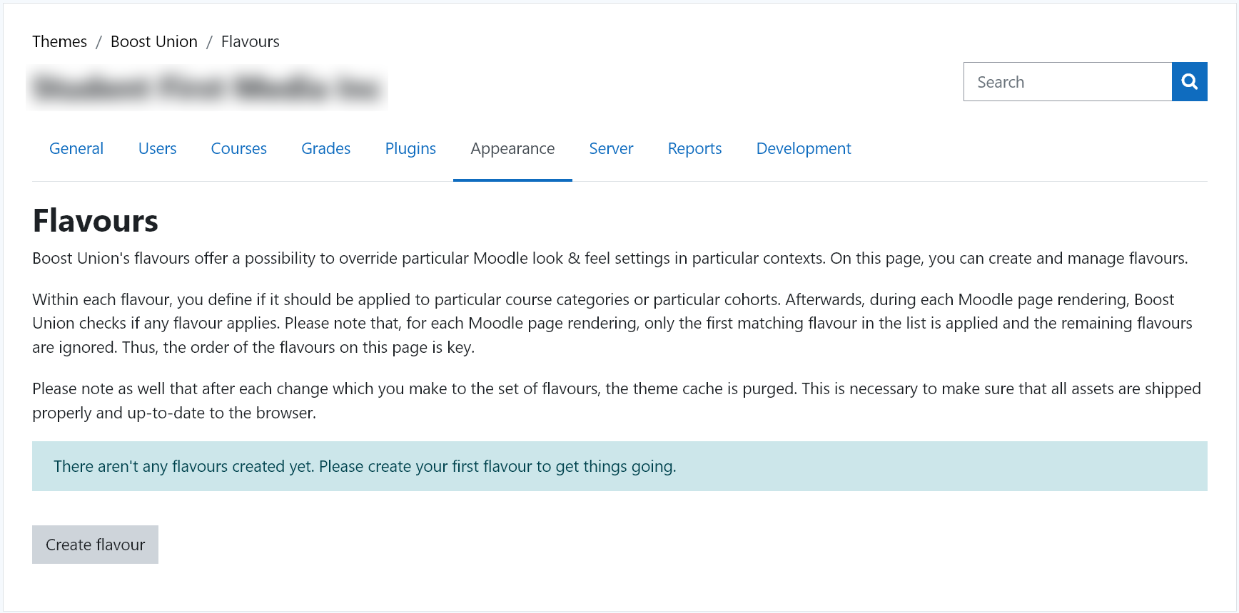 Moolde administration appearance settings screenshot - How to enable multi-tenancy in Moodle Moolde administration appearance settings screenshot - How to enable multi-tenancy in Moodle