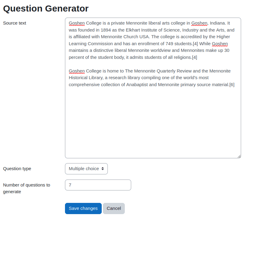 OpenAI Chat Block