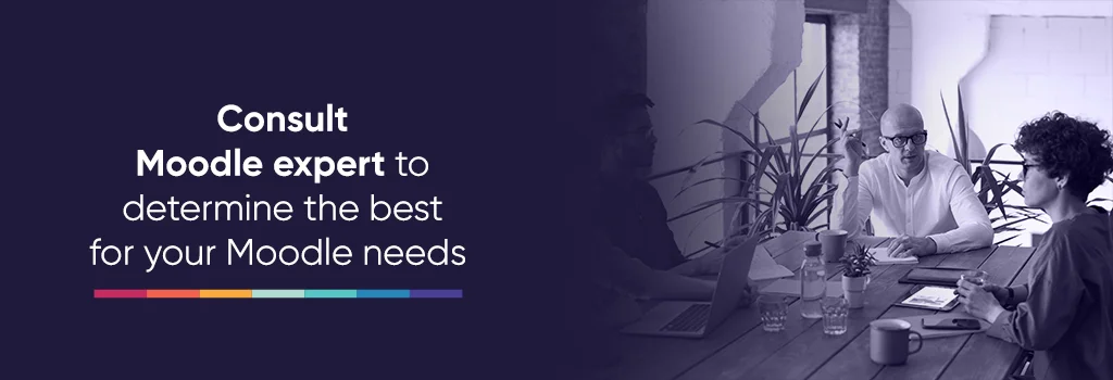 Moodle consultant with client on meeting table - Ultimate Guide to Integrating Moodle with WooCommerce Shopify Joomla Moodle consultant with client on meeting table - Ultimate Guide to Integrating Moodle with WooCommerce Shopify Joomla