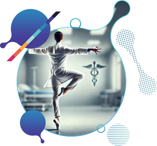 doctor-doing-gymastic-moves - Medical College QA QI Technology Integration Online Training - Medical College QA QI Technology Integration