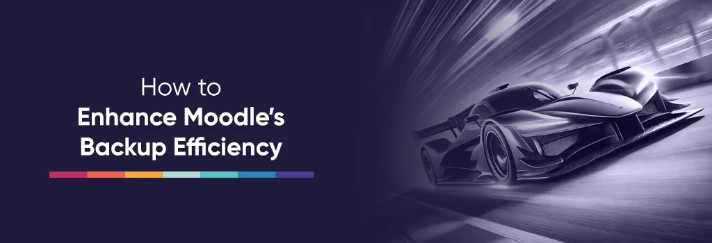 car speeding on the track - Slow Moodle Backup Time