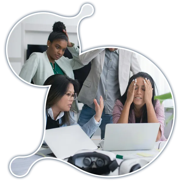 four professionals in the tense meeting four professionals in the tense meeting