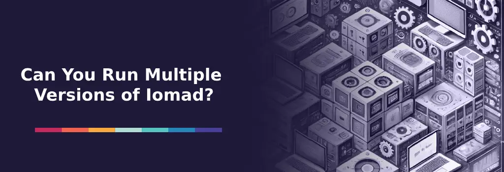Pros and Cons of Each Approach - Managing Moodle Upgrades with Iomad Moodle Stacked servers, screens, and gears illustrating the complexity of running multiple Iomad instance - Managing Moodle Upgrades with Iomad Moodle