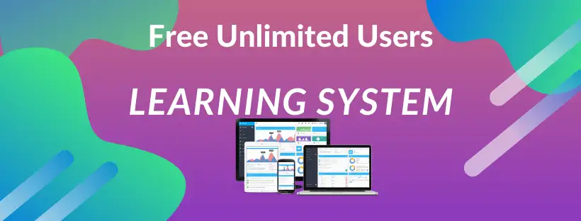 Banner with Text - Free Unlimited Users Learning System