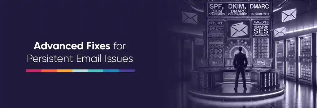 IT expert stands confidently, ensuring all settings are optimized. In the background, email icons successfully reach their recipients - Moodle is not Sending Emails