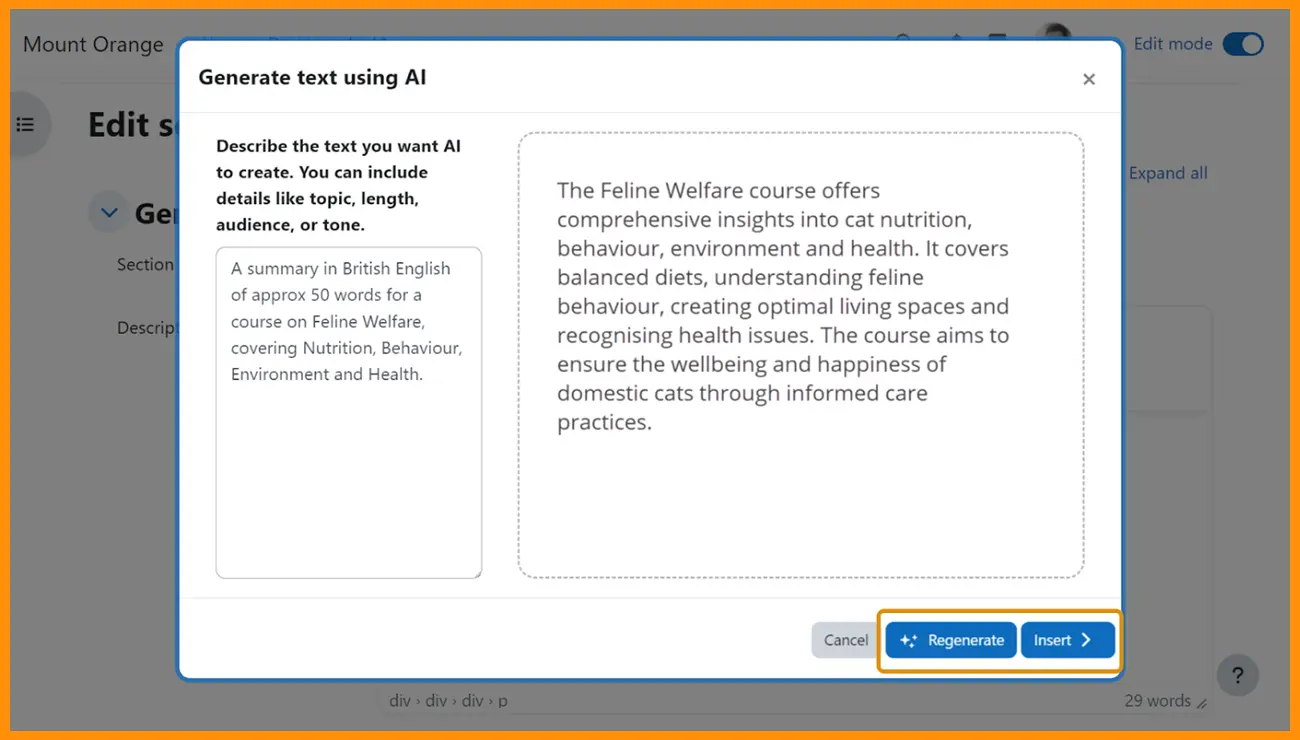 AI text - Moodle 4.5 LTS Review