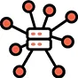 icons represents server and centralized management for moodle multitenancy