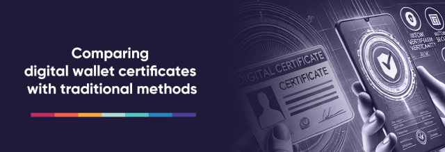 Image of mobile device and smart digital certificate card. Add Moodle certificates to Google & Apple Wallets