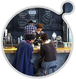 customers sitting in the coffee shop - Moodle Multitenancy