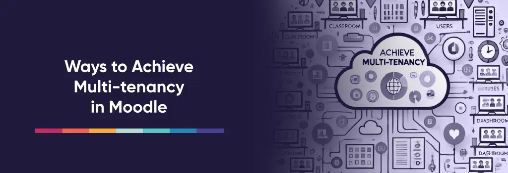 tech cloud with icons surrounding - Moodle Multi-Tenancy