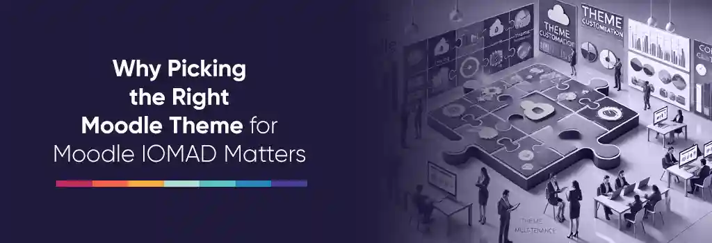 puzzle blocks perfectly matching and surrounded by people - Top Moodle Themes for Moodle IOMAD