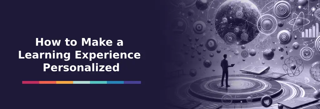 Person surrounded by digital elements and globes, exploring personalized learning in a futuristic space - How To Enable Moodle Learning Paths