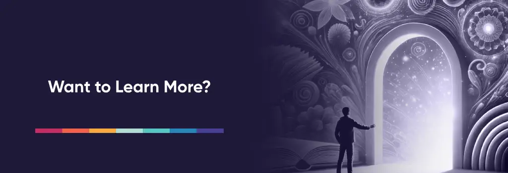 Person looking into a glowing portal filled with books and ideas, symbolizing curiosity and learning. – How to Migrate from Moodle to Iomad