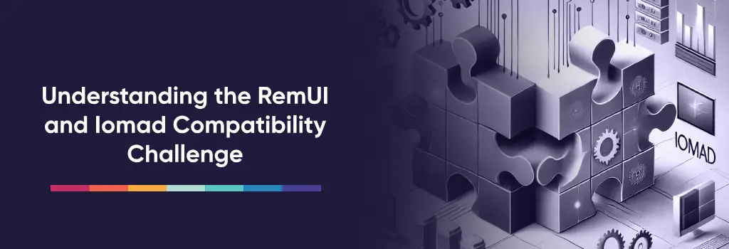 Puzzle blocks with gears and UI elements symbolizing integration difficulty – How to Enable Course Catalogue in RemUI and Iomad Environments.