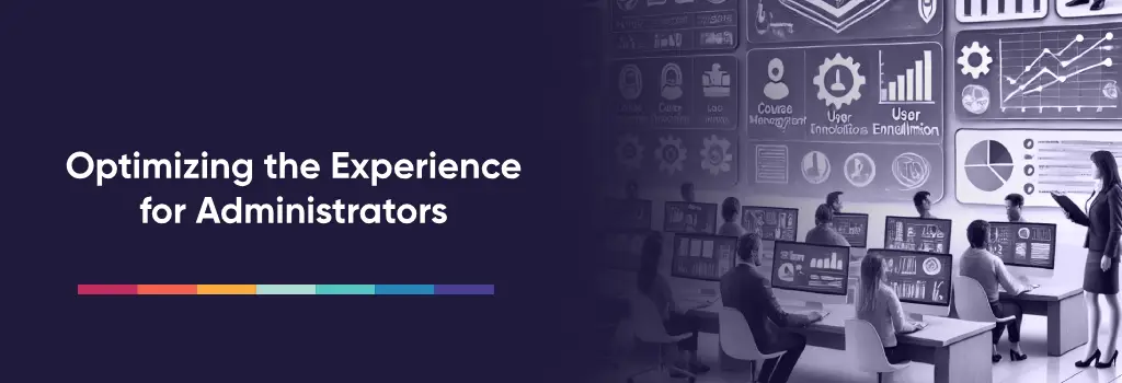 Administrators working with data dashboards and course tools - Optimizing User Experience for Integrating Moodle with CRMs