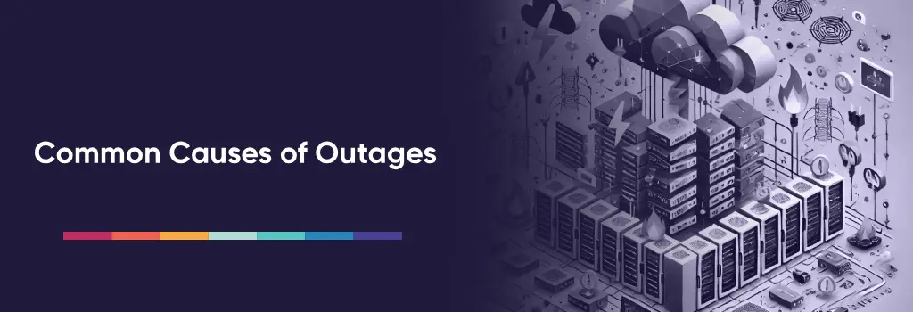 Cloud servers with lightning and data symbols in tech environment - How to Tell When IMIS or Moodle Is Offline