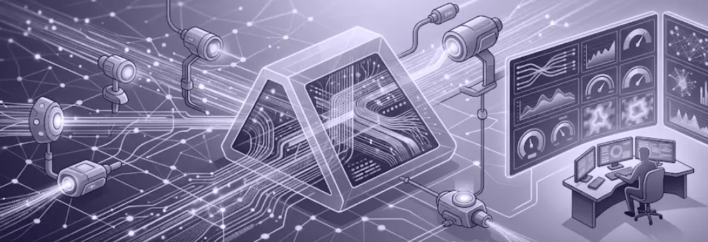 Monitoring station with robotic arms and operator analyzing complex data visualizations - How To Detect and Anticipate Moodle Performance Issues