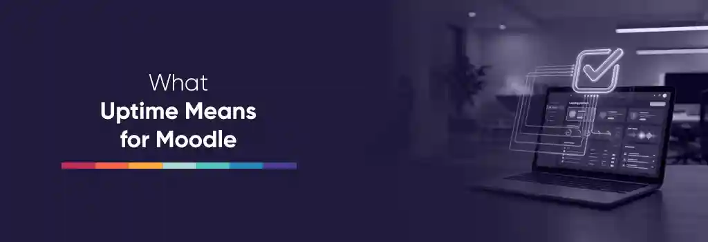 Laptop with online status overlay - Improve uptime in Moodle