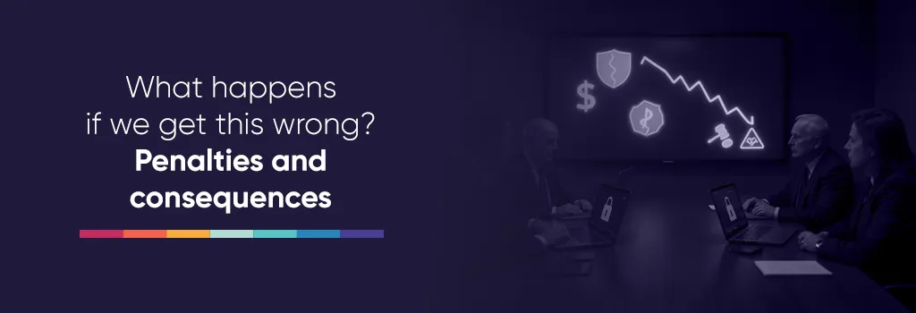 meeting room with people and projection on screen showing down arrow - FIPPA PIPEDA and HIPAA Compliance in Moodle