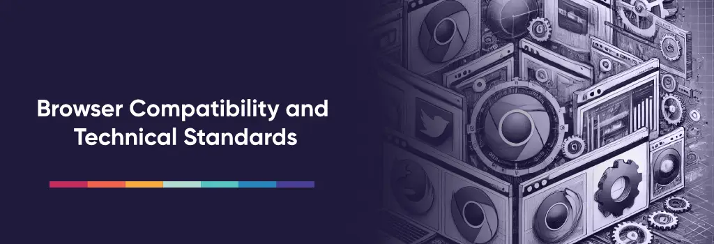 Browser windows and gears symbolizing compatibility – H5P Not Working on Safari MacOs Causes and Fixes