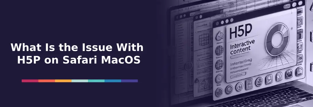 Glitched H5P module on MacBook screen – H5P Not Working on Safari MacOs Causes and Fixes