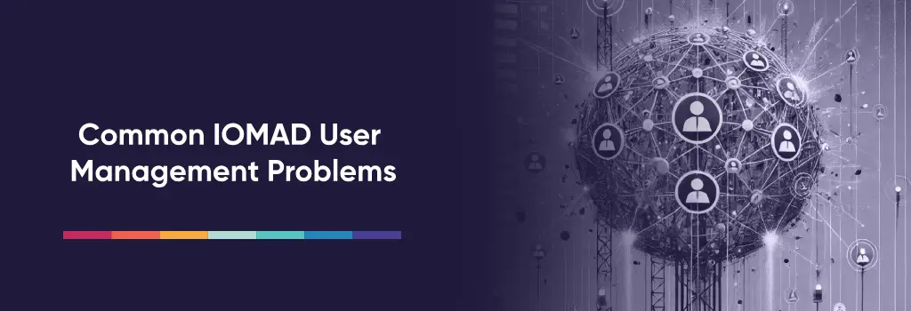 Global network of connected user icons showing complex user relationships - How User Management Works in IOMAD
