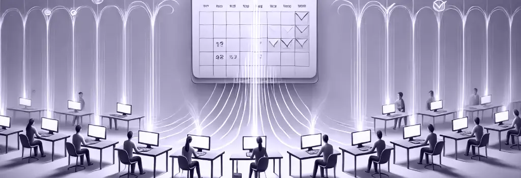 Calendar sending signals through system to learners illustrating reminder workflow - Why Moodle Assignment Deadline Reminders Are Not Sent