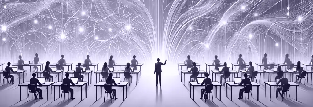 An expert guiding connected learners showing expert intervention in notification systems - Why Moodle Assignment Deadline Reminders Are Not Sent