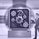 A vector illustration of a large, complex automated system with jammed tasks. - Moodle Cron Not Running: Common Symptoms, Causes, and Fixes
