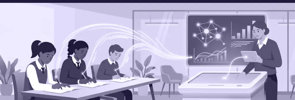 Teacher manages students' paper work with digital data flow - How Schools Can Use Moodle for In Person, Offline, and Paper Based Exams