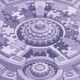 Isometric illustration of a Moodle plugin machine with puzzle pieces missing from it, showing plugins not migrated to Moodle Marketplace