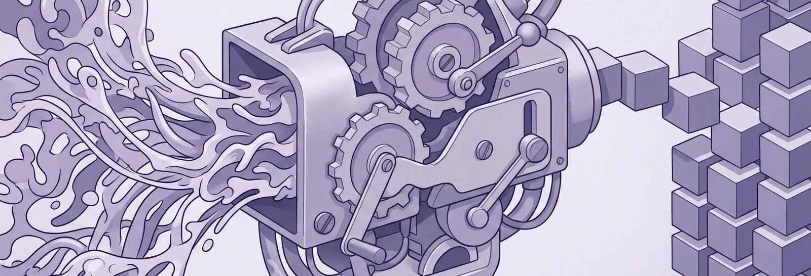 A whimsical machine converts dynamic H5P content into uniform SCORM data blocks