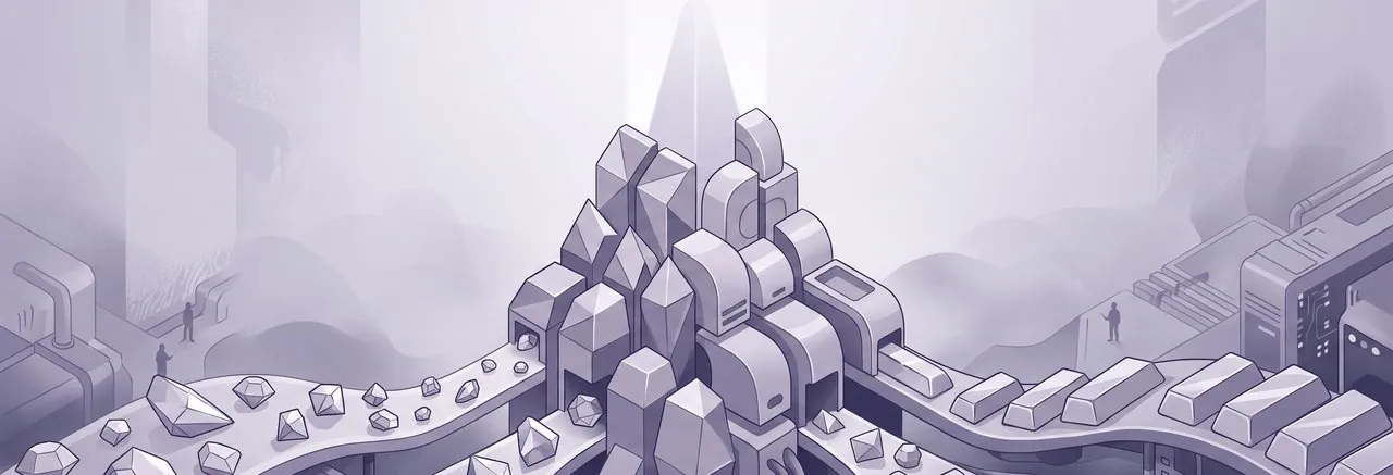 A towering Integration Spire, built from resource gems and system blocks, illustrates the imis Moodle Bridge pros and cons