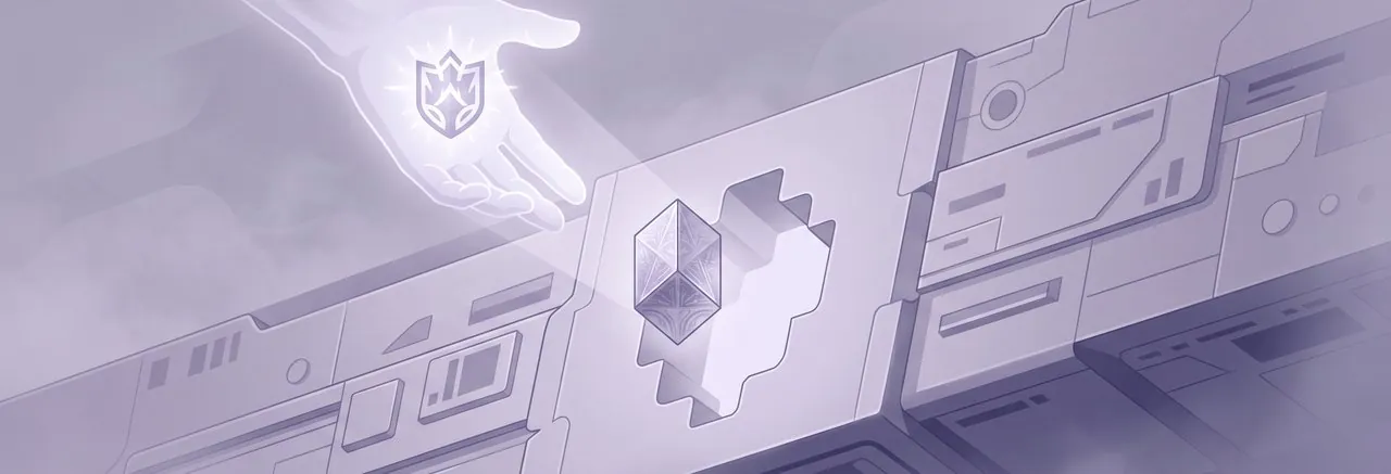 An intricately patterned crystalline prism splitting light, standing for the split ownership of Moodle plugins associations approve