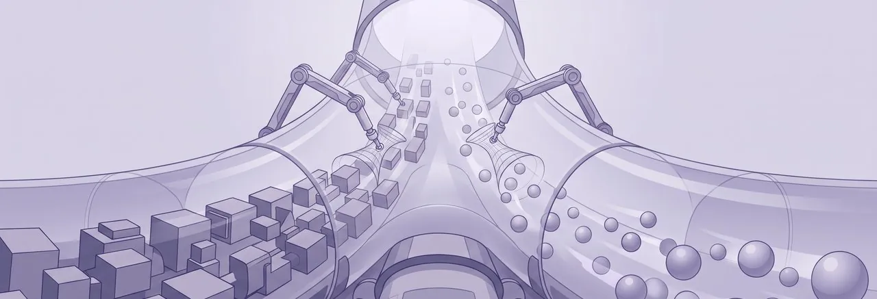 A colossal integration conduit illustrates the complex data flow and merging processes involved in an iMIS Moodle bridge pros and cons analysis