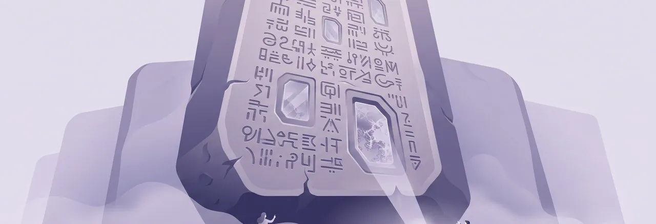 A beam of light picking out one panel in a stone tablet, finding the courses that still hold Moodle 5.2 subsection descriptions