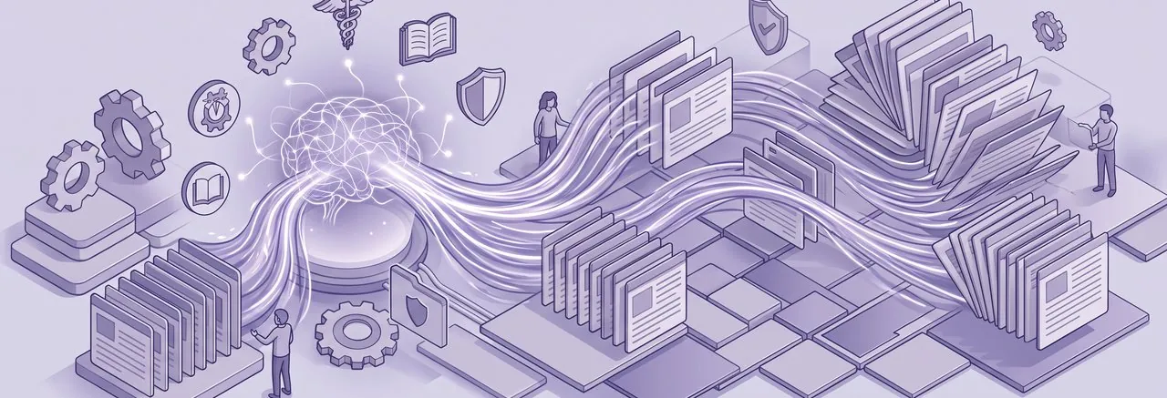 A dynamic illustration shows Moodle AI for professional associations rapidly processing content and adapting to changing standards