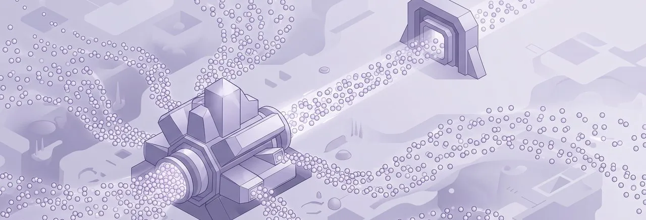 A crystalline engine at the centre of a vast hall, standing for the business case behind a Moodle 5.3 LTS upgrade