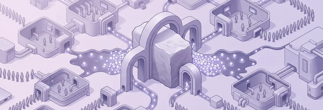 A grand multi-arched access point standing for the gateway every submission passes through when an endless Moodle file picker spin blocks it