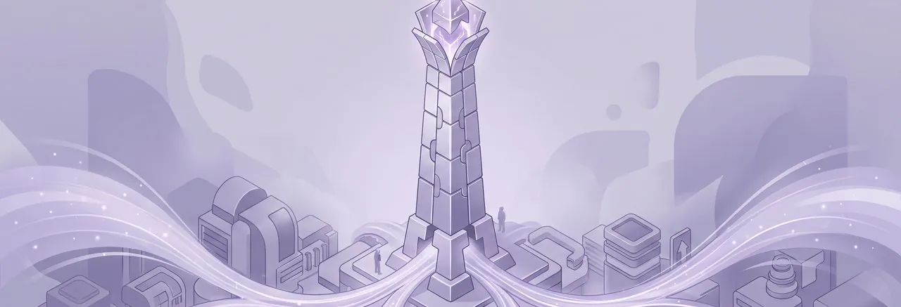 A stable obelisk glowing at its apex, the ready state an association reaches once it can prevent Moodle 5.0 upgrade dependency errors before go-live